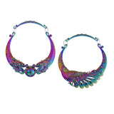 Maxbell Exaggerate Retro Colorful Chunky Necklace Collar Choker Ethnic Carve Dragon