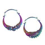 Maxbell Exaggerate Retro Colorful Chunky Necklace Collar Choker Ethnic Carve Dragon