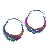 Maxbell Exaggerate Retro Colorful Chunky Necklace Collar Choker Ethnic Carve Dragon