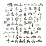 Maxbell 70 Pieces Jewelry Making Charms Assorted Vehicle Pendant Ancient Charms fit Earring Necklace Bracelet Jewelry Key Chains Winter Gift DIY Findings