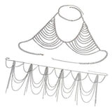 Maxbell Backless Bra Tassel Body Waist Chain Suit Multi Layer Bikini Swimsuit Silver