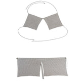 Maxbell Rhinestone bra chain metal split package hip bust skirt body chain Silver