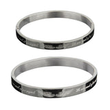 Maxbell Womens Mens Stainless Steel Brecelet Polished Cuff Bangle Silver Silver 18cm