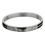 Maxbell Womens Mens Stainless Steel Brecelet Polished Cuff Bangle Silver Silver 18cm