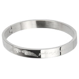 Maxbell Womens Mens Stainless Steel Brecelet Polished Cuff Bangle Silver Silver 18cm