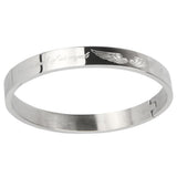 Maxbell Womens Mens Stainless Steel Brecelet Polished Cuff Bangle Silver Silver 18cm