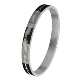 Maxbell Womens Mens Stainless Steel Brecelet Polished Cuff Bangle Silver Silver 18cm