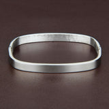 Maxbell Stainless Steel Couples Bracelet Cuff Bangle Square Wristband Silver 6mm