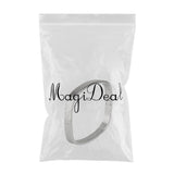 Maxbell Stainless Steel Couples Bracelet Cuff Bangle Square Wristband Silver 6mm