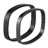 Maxbell Stainless Steel Couples Bracelet Cuff Bangle Square Wristband Black 6mm