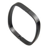 Maxbell Stainless Steel Couples Bracelet Cuff Bangle Square Wristband Black 6mm
