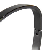 Maxbell Stainless Steel Couples Bracelet Cuff Bangle Square Wristband Black 6mm