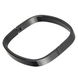 Maxbell Stainless Steel Couples Bracelet Cuff Bangle Square Wristband Black 6mm