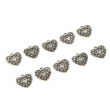 Maxbell 50pcs Antique Silver Heart Jewelry Charms Pendant Carfts DIY Finding tibetan Style 1