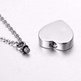 Maxbell Waterproof Stainless Steel Heart Cremation Keepsake Urn Necklace Daughter
