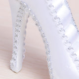 Maxbell White Resin High-heel Shoes Ring Roll Jewelry Display Stand Rack Organizer