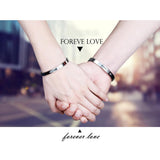 Maxbell Fashion Titanium Steel Bracelet Simple Letter Stainless Steel Bracelet  8mm