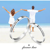 Maxbell Fashion Titanium Steel Bracelet Simple Letter Stainless Steel Bracelet  8mm