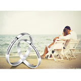 Maxbell Fashion Titanium Steel Bracelet Simple Letter Stainless Steel Bracelet  8mm