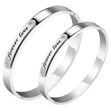 Maxbell Fashion Titanium Steel Bracelet Simple Letter Stainless Steel Bracelet  8mm