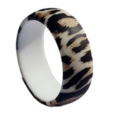 Maxbell 3Pcs Leopard Pattern Silicone Rubber Wedding Party Rings Mens US Size 8
