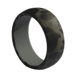 Maxbell 3Pcs Leopard Pattern Silicone Rubber Wedding Party Rings Mens US Size 8