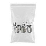 Maxbell 3Pcs Leopard Pattern Silicone Rubber Wedding Party Rings Mens US Size 8