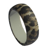 Maxbell 3Pcs Leopard Pattern Silicone Rubber Wedding Party Rings Mens US Size 8