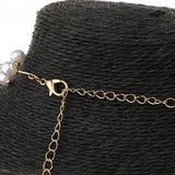 Maxbell Trendy Women Pearls Choker Clavicle Chain Short Necklace with Pendant Golden