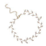 Maxbell Trendy Women Pearls Choker Clavicle Chain Short Necklace with Pendant Golden