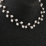 Maxbell Trendy Women Pearls Choker Clavicle Chain Short Necklace with Pendant Golden