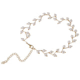 Maxbell Trendy Women Pearls Choker Clavicle Chain Short Necklace with Pendant Golden