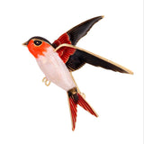 Maxbell Women Enamel Swallow Bird Animal Brooch Collar Pin Jewelry Multicolor 2