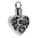 Maxbell Stainless Steel Cremation Pendants for Ashes Pet Urn Hollow Hear Silver Tone