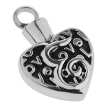 Maxbell Stainless Steel Cremation Pendants for Ashes Pet Urn Hollow Hear Silver Tone