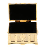 Maxbell Vintage Metal Treasure Chest Trinket Jewelry Box for Women Golden