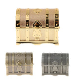 Maxbell Vintage Metal Treasure Chest Trinket Jewelry Box for Women Golden