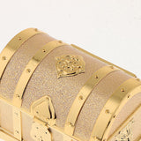 Maxbell Vintage Metal Treasure Chest Trinket Jewelry Box for Women Golden