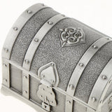 Maxbell Vintage Metal Treasure Chest Trinket Jewelry Box for Women Antique pewter