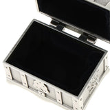 Maxbell Vintage Metal Treasure Chest Trinket Jewelry Box for Women Antique pewter