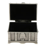 Maxbell Vintage Metal Treasure Chest Trinket Jewelry Box for Women Antique pewter