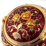 Maxbell Metal Jewelry Box with Lid Windproof Ashtray Home Decor Red Rose