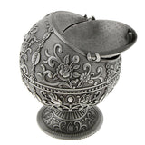 Maxbell Creative Windproof Ashtray Jewelry Box Embossed Flower Decor Tin