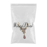 Maxbell Euro-American Suit Brooch Deer Head Water Drop Rhinestone Diamond Bronze