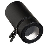 Maxbell Leather Cylindrical Automatic Watch Storage Silent Motor Watch Winder Black