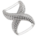 Maxbell Women Elegant Silk Scarf Clips Rings Holder Buckle for Wedding Party  silver