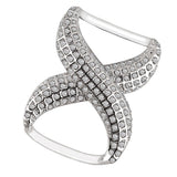 Maxbell Women Elegant Silk Scarf Clips Rings Holder Buckle for Wedding Party  silver