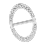 Maxbell Antique Scarf Ring Buckle Crystal Scarf Ring Clip for Women Antique Brass Silver