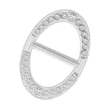 Maxbell Antique Scarf Ring Buckle Crystal Scarf Ring Clip for Women Antique Brass Silver