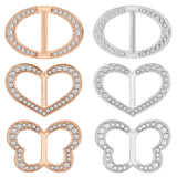 Maxbell Antique Scarf Ring Buckle Crystal Scarf Ring Clip for Women Antique Brass Silver